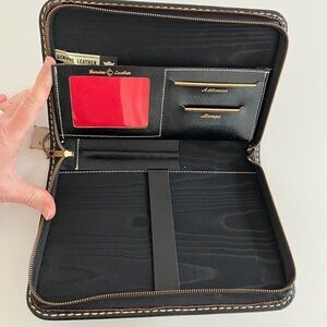 VINTAGE Cooper-Weeks Genuine Leather Stationery Portfolio Zip Around Travel 60's